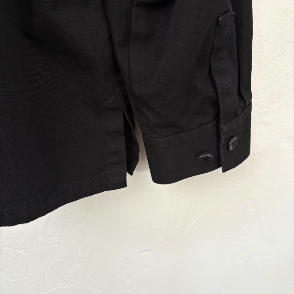 Eileen Fisher Organic Cotton Jacket Women Size XL Black Button Up No Collar - Picture 10 of 11